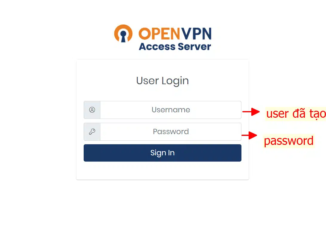 Truy cập OpenVPN Access Server Client UI