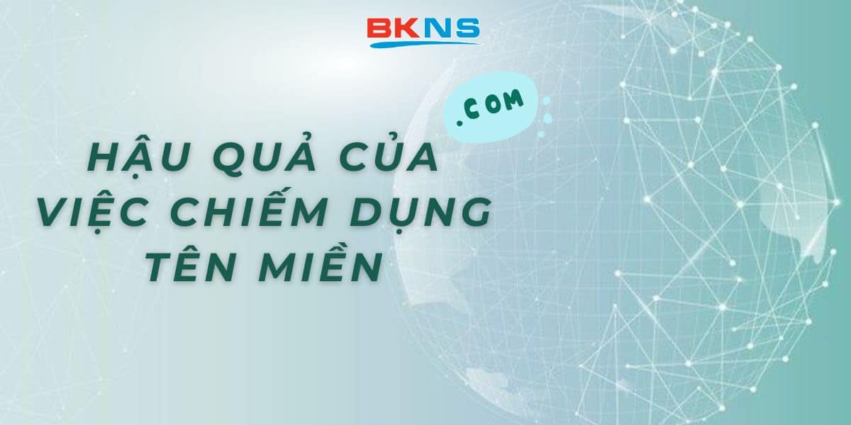 Hậu quả của việc chiếm dụng tên miền