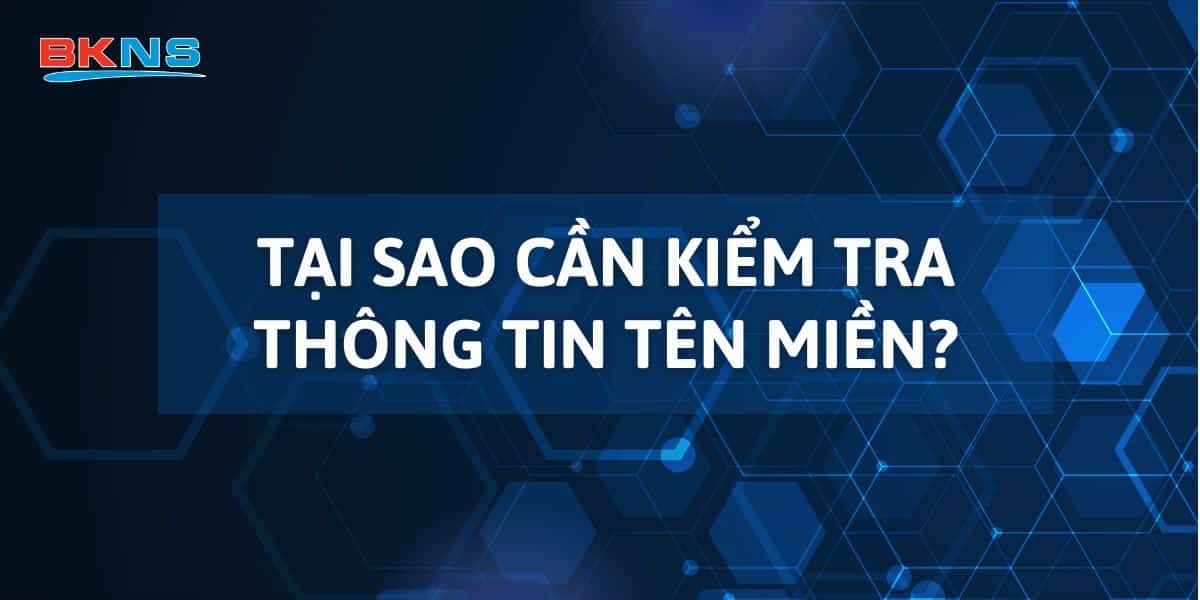 Tại sao cần kiểm tra thông tin tên miền