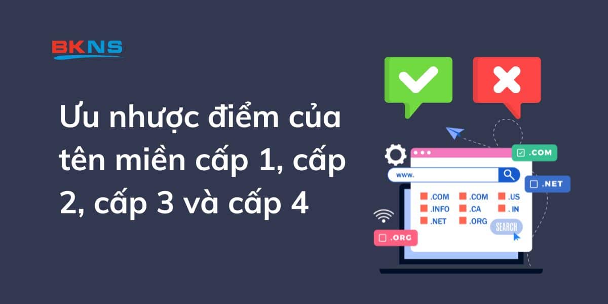 Ưu nhược điểm của tên miền cấp 1, cấp 2, cấp 3 và cấp 4