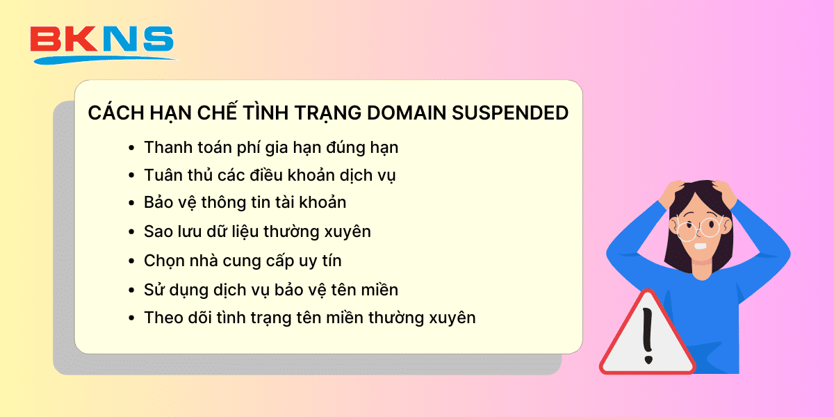 Cách hạn chế tình trạng tên miền bị tạm ngừng