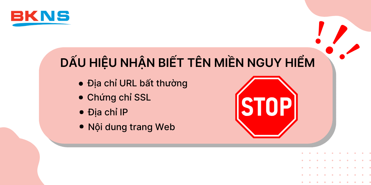 Những dấu hiệu nhận biết tên miền nguy hiểm