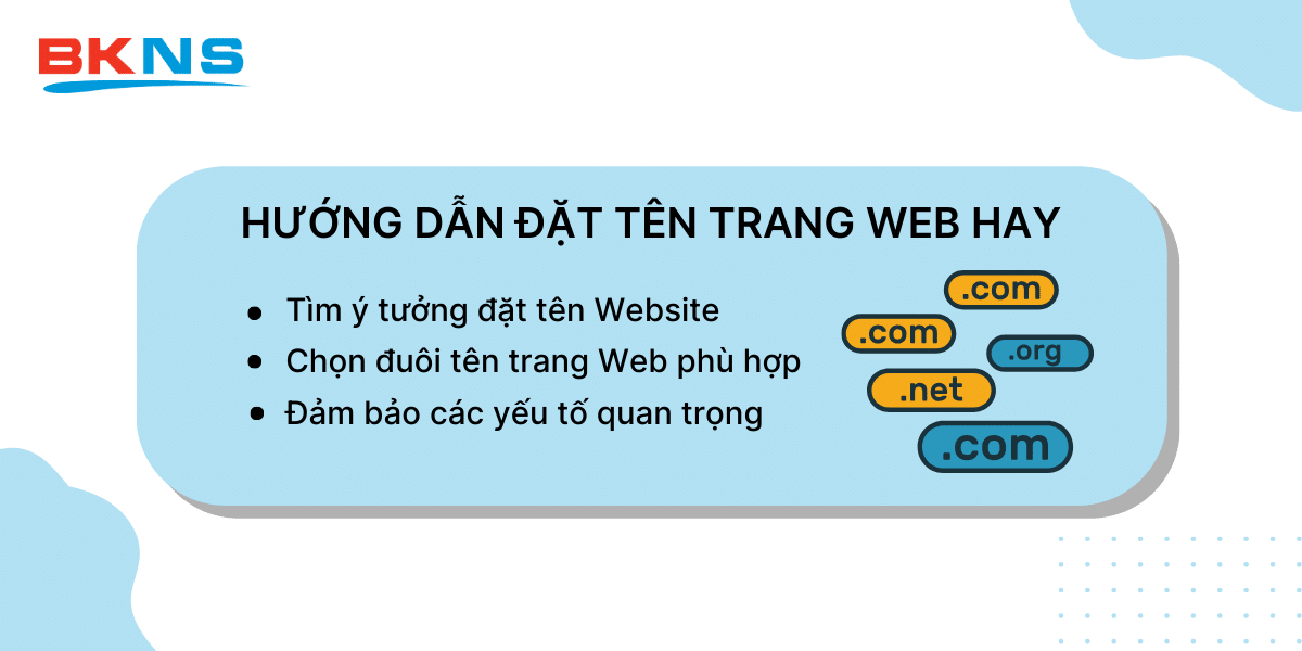 Hướng dẫn đặt tên trang Web hay