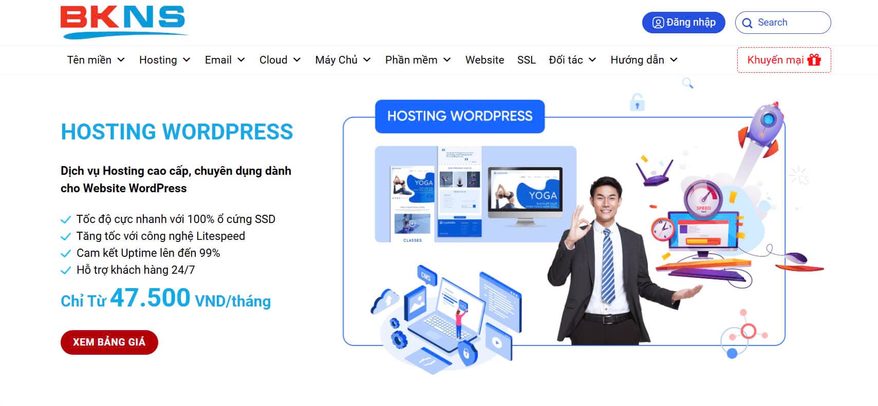 Hosting WordPress tại BKNS