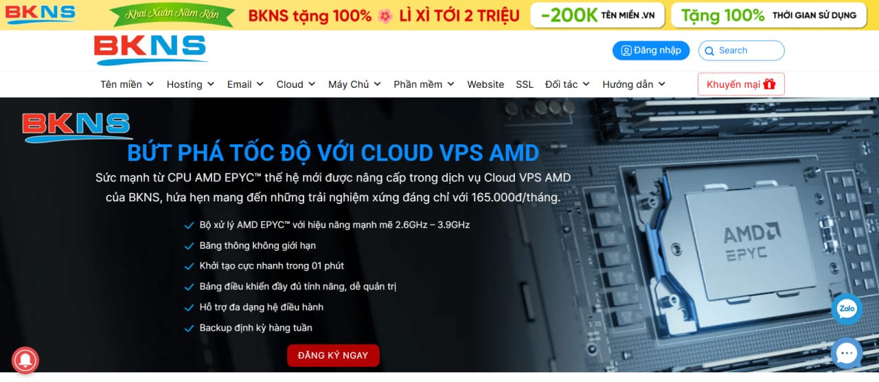 Cloud VPS AMD của BKNS