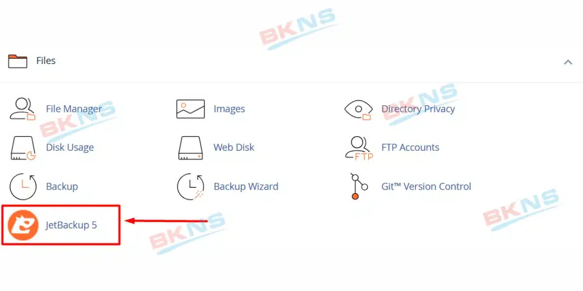 Chọn JetBackup 5
