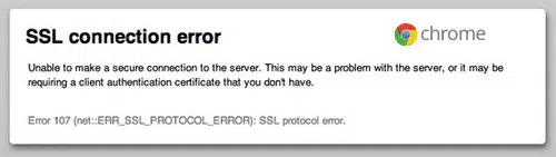 SSL Connection Error và SSL Protocol Error