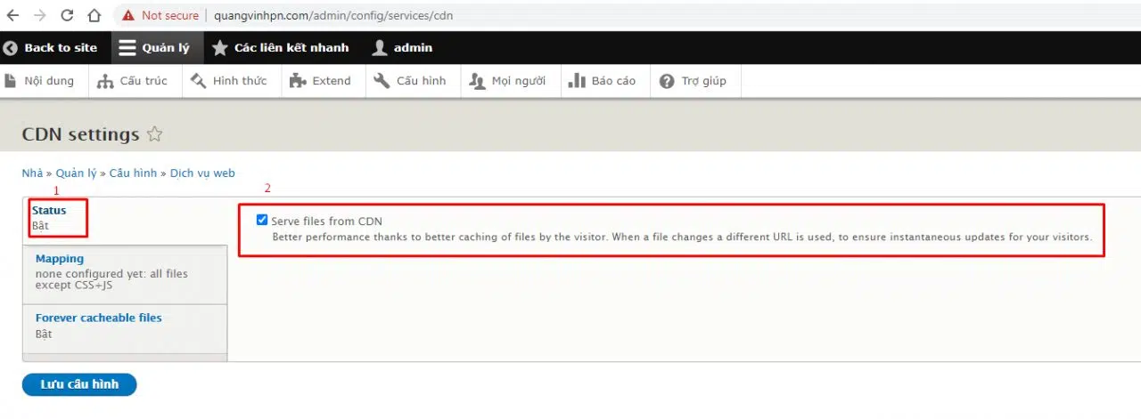 Hướng dẫn cài đặt CDN trên Drupal