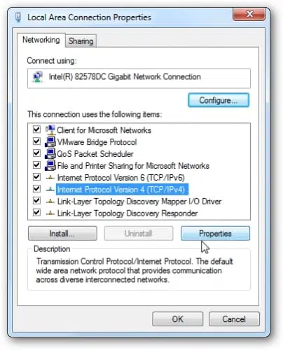 Cách đổi DNS vào facebook trên windows 7 4