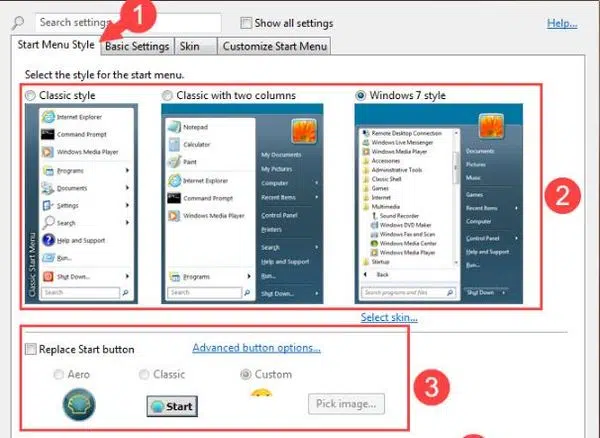 Cách dùng Classic Shell để tuỳ chỉnh menu trên Windows 7,8,10 1