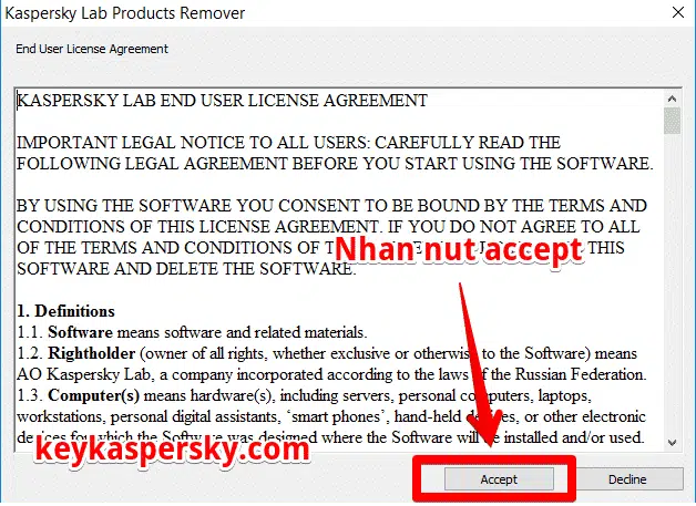 cách gỡ bỏ phần mềm diệt virus Kaspersky 1