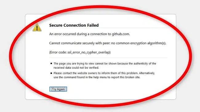 Cách khắc phục lỗi ssl_error_no_cypher_overlap