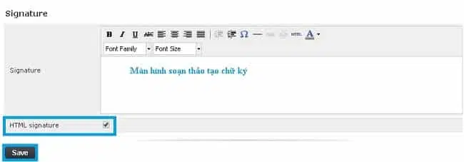 Cách tạo chữ ký trên Webmail đơn giản với 7 bước