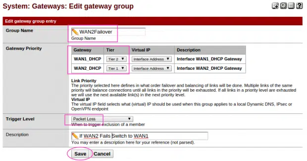 Cài đặt Failover trên nền tảng pfSense 17