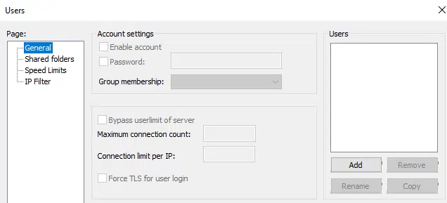 Cấu hình máy chủ FileZilla FTP 1