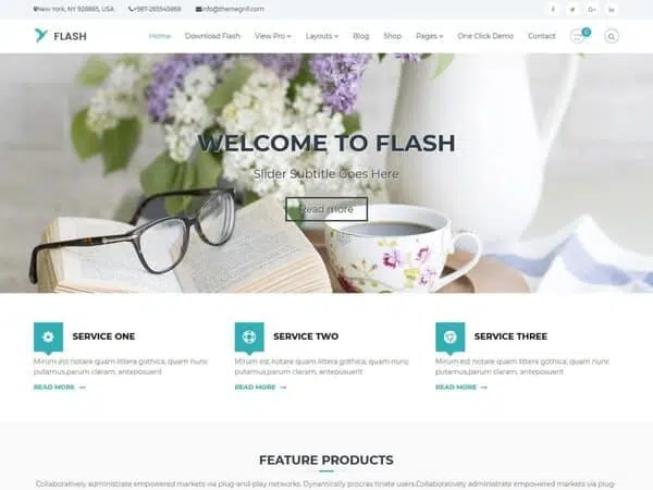 Flash là theme miễn phí có đầy đủ tính năng cao cấp