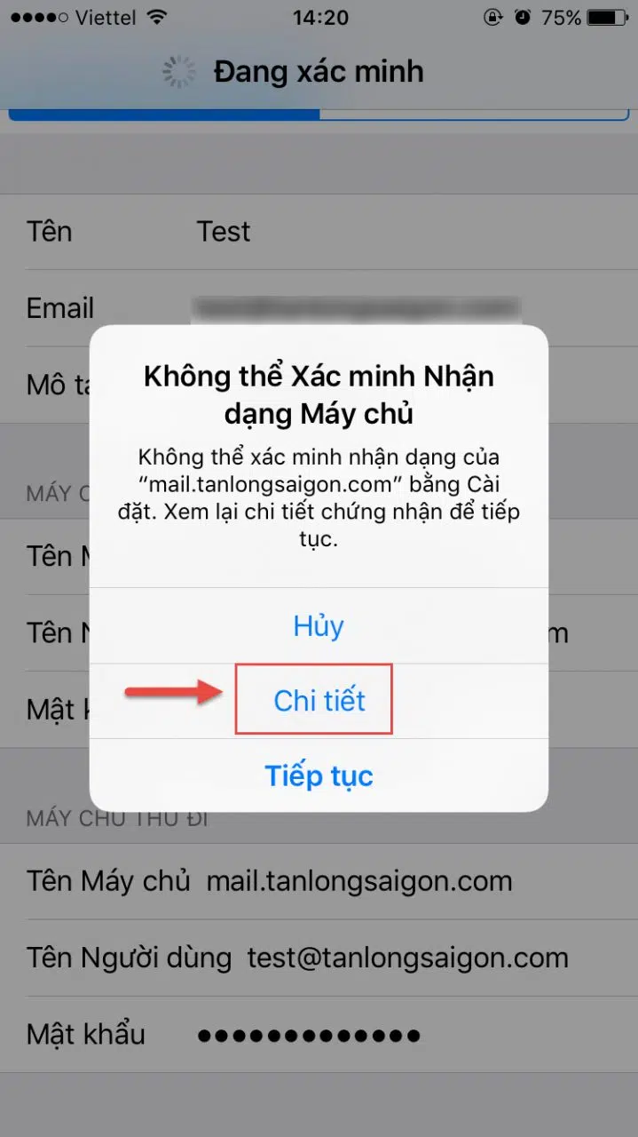 Thiết lập xác minh 