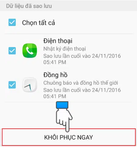 Hướng dẫn sử dụng Samsung Cloud để khôi phục dữ liệu 1