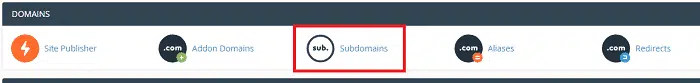 Các bước tạo Subdomain trong hosting cPanel