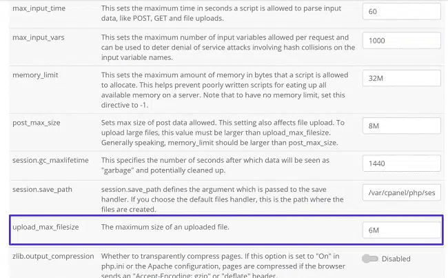 Khắc phục lỗi the uploaded file exceeds the upload_max_filesize directive in php.ini bằng cách chỉnh sửa php.ini qua cPanel 1