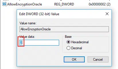 Sửa lỗi this could be due to credssp encryption oracle remediation