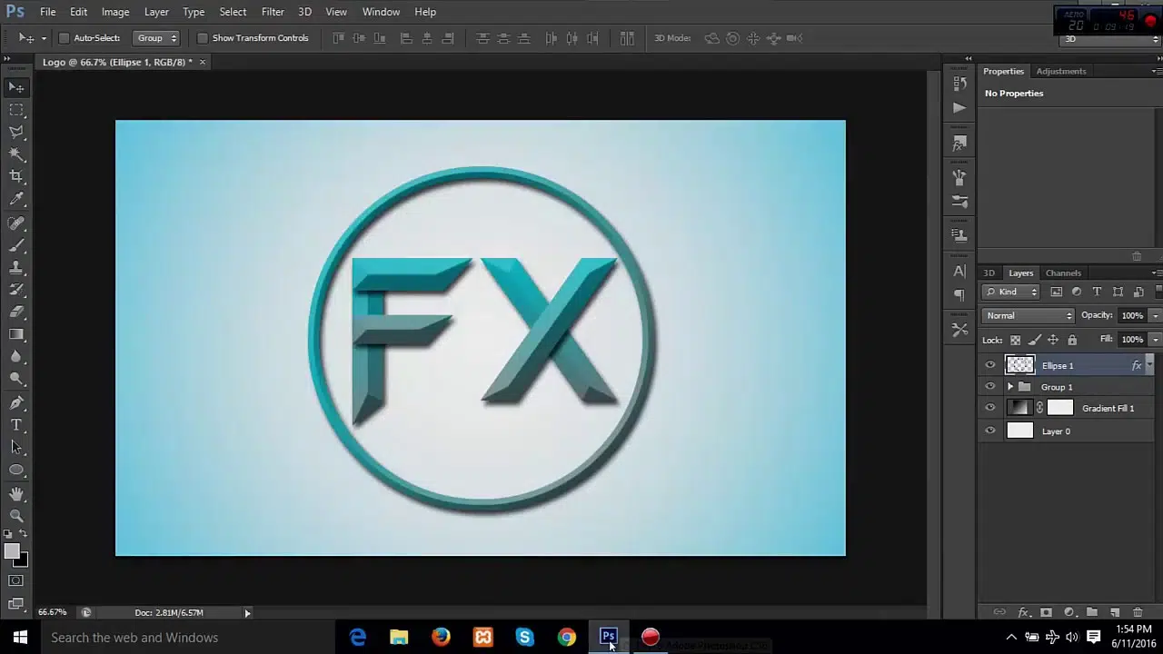 Hướng dẫn thiết kế logo bằng photoshop cơ bản 11