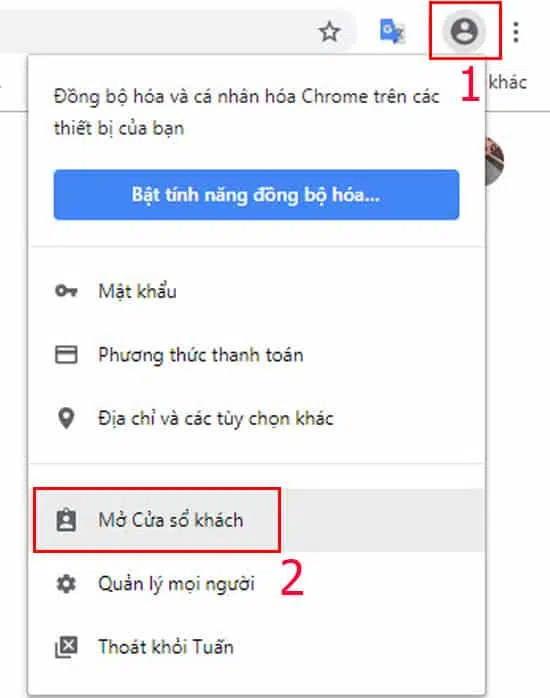 Mở cửa sổ khách