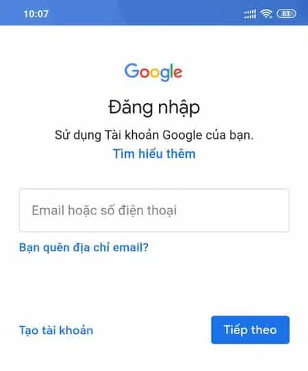 Nhập thông tin gồm họ, tên, chọn địa chỉ email muốn tạo và chọn “Tiếp theo”