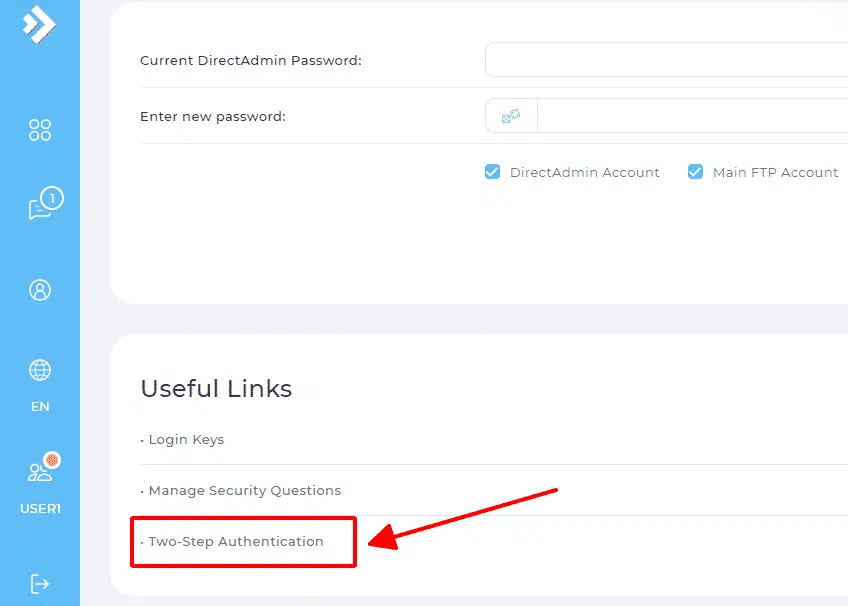 Nhấn vào Two-Step Authentication