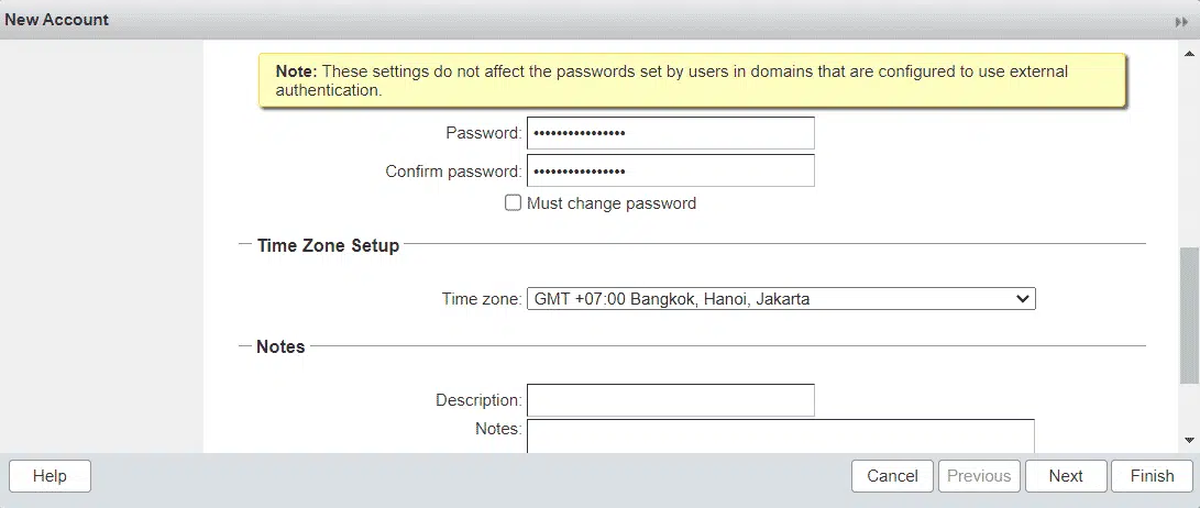 đặt password