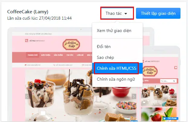 giao diện website chuẩn seo