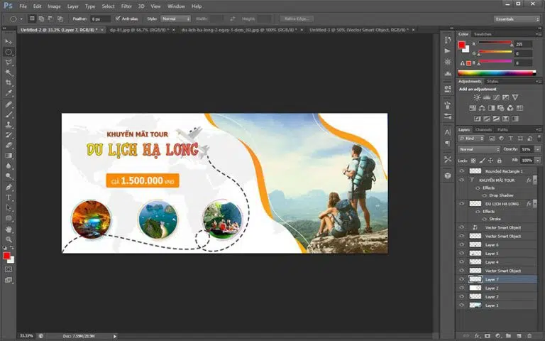 Hướng dẫn thiết kế Banner bằng Photoshop đơn giản