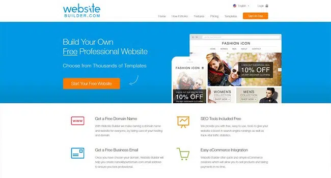 Để thiết kế website free bạn không nên bỏ qua Website Builder