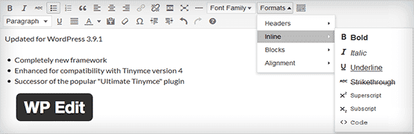 WP Edit giúp người dùng kiểm soát quá trình soạn thảo trong wordpress