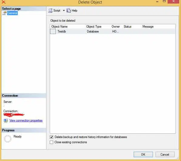 Xóa Database trong SQL bằng cách dùng MS SQL server Management Studio