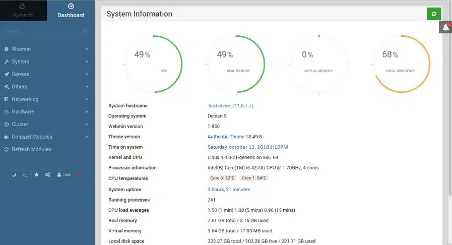 How to install webmin on debian 9