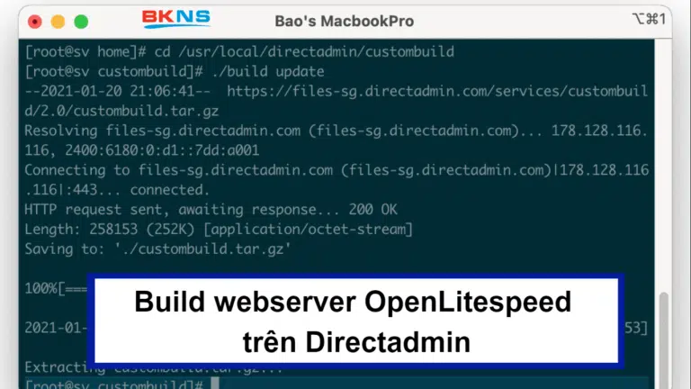 Build webserver OpenLitespeed trên Directadmin