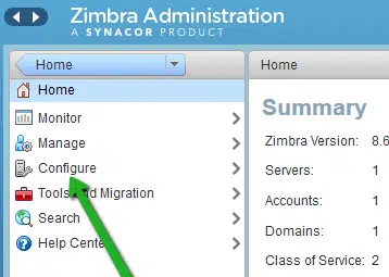 Zimbra Administration