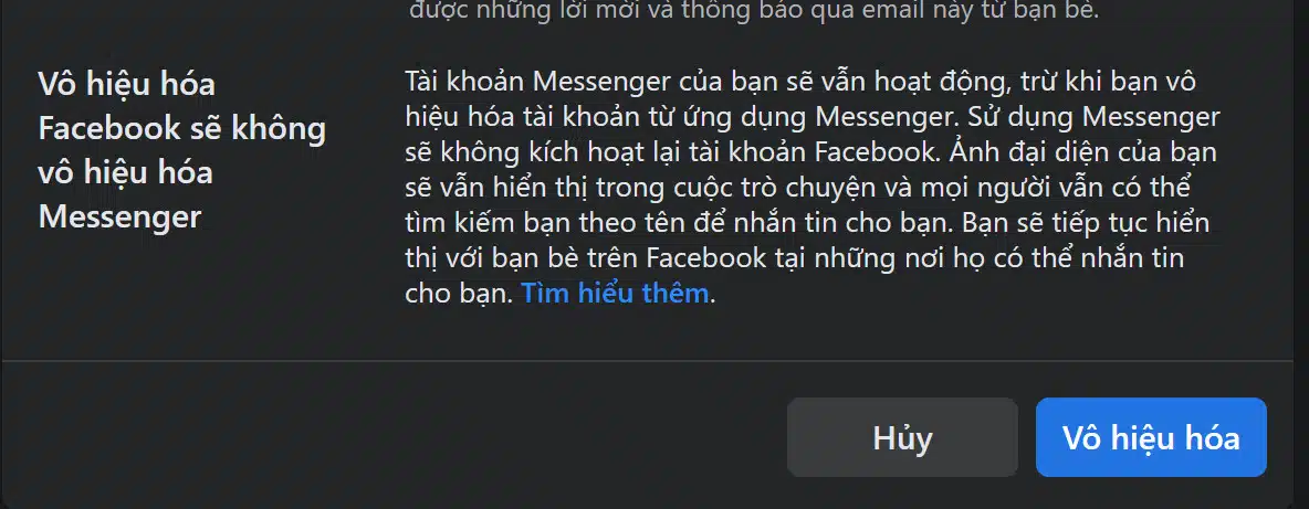 XÁC NHẬN VÔ HIỆU HÓA