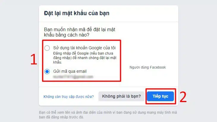 sử dụng gmail để lấy lại mật khẩu