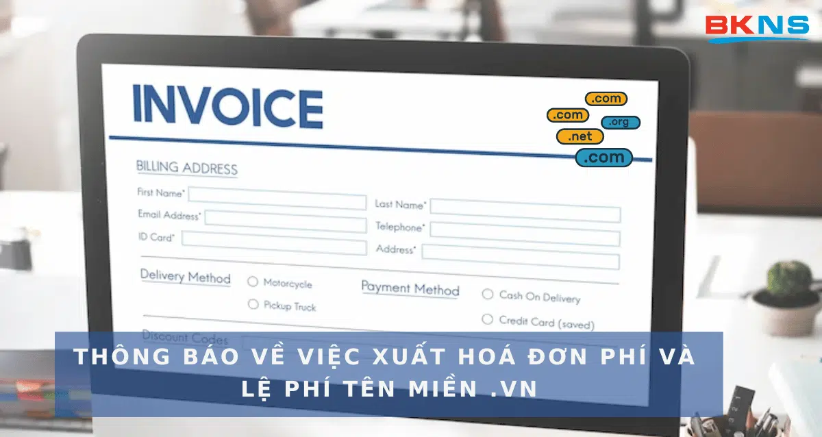 xuất hóa đơn phí và lệ phí tên miền .vn