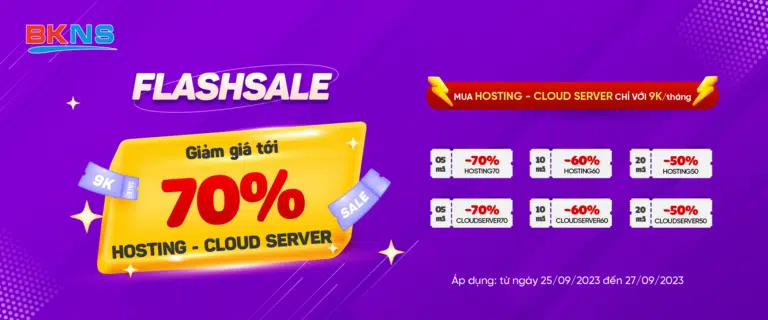 FLASHSALE HẾT CỠ GIẢM GIÁ TỚI 70% –  CHỈ VỚI 9.000Đ/THÁNG