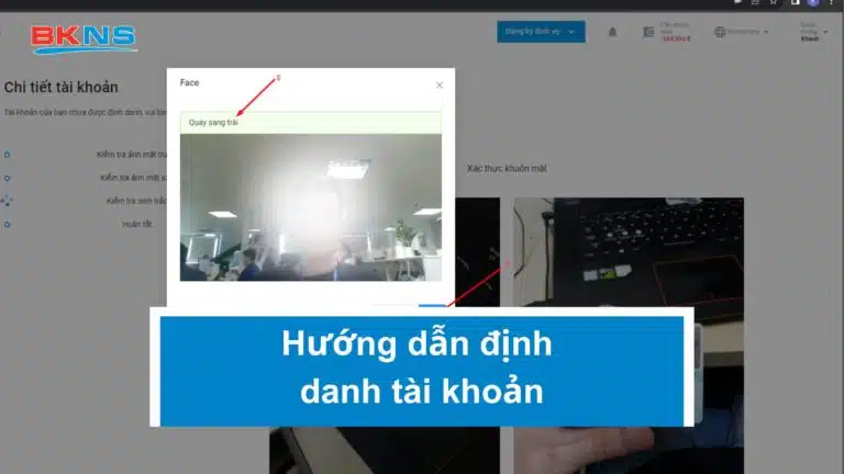 Hướng dẫn định danh tài khoản trong trang my.bkns.net