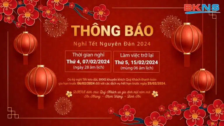 BKNS Thông Báo Kế Hoạch Nghỉ Tết Âm Lịch